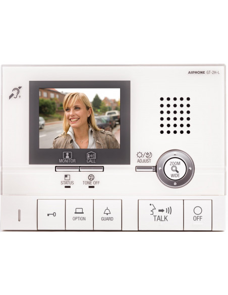 Monit.secondaire couleur mains libres pour GT2CL avec boucle magnetique et zoom pour gamme GT AIPHONE GT2HL 200002
