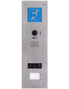 Platine vidéo inox encastrée 2BP avec synthèse vocale pictos lumineux & boucle magnétique   JP AIPHONE JPDVF2LBM 130339 2