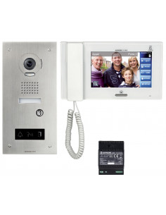 Kit video accessibilite avec platine inox encastree JPDVFL moniteur JP4MED et alim.PS2420D AIPHONE JPS4AEDFL 130324 2