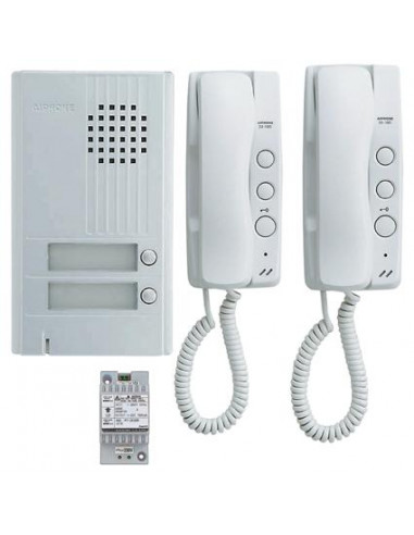 Kit audio platine alu saillie 2BP 2 combines et 1 transfo DA2DS+2xDA1MD+PT1211DR AIPHONE KITDA2 110548