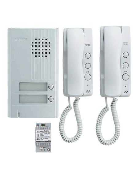 Kit audio platine alu saillie 2BP 2 combines et 1 transfo DA2DS+2xDA1MD+PT1211DR AIPHONE KITDA2 110548