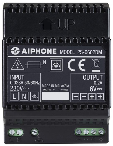 Alimentation modulaire 230vac/6vcc 0 2A AIPHONE 110916