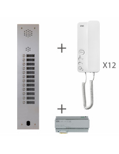 Kit Audio 1R 12Bp 2 Voice Programmé URMET KA83/112