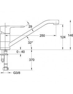 MITIGEUR EVIER JULY JACOB DELAFON E98324-CP 2