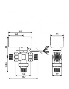 VANNES DIRECT 3 VOIES 644302 THERMADOR VDC3V26M 2