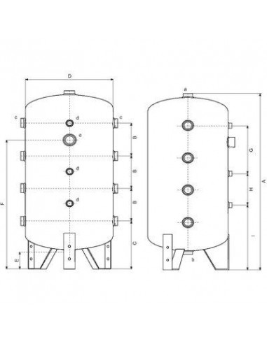 Bouteille de mélange pour Chauffage et rafraîchissement 100 Litres THERMADOR BMEL100SK