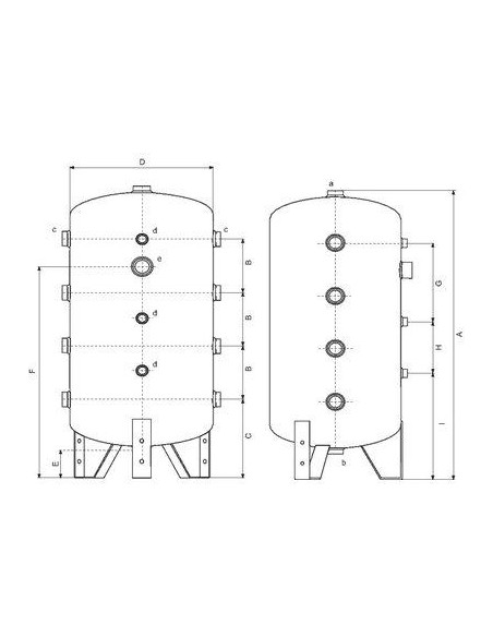 Bouteille de mélange pour Chauffage et rafraîchissement 100 Litres THERMADOR BMEL100SK