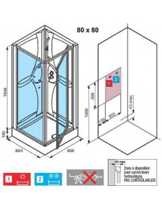 CAB.MEDIA 90 PORTE PIVOT VERRE NOVELLINI ME2GF90M-1AA