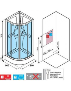 CAB.MEDIA 90 1/4 DE CERCLE NOVELLINI ME2R90M-1AA 2