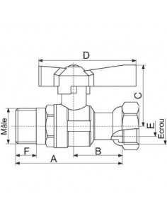 ROBINET COMPT SPHER. M20X27-F20X27 AC0701007070 2