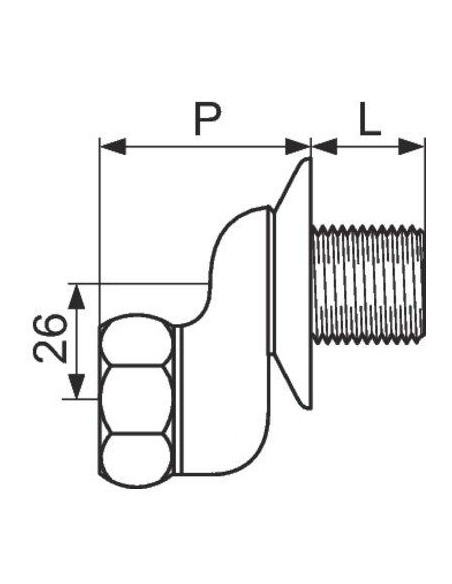 RACCORD EXC 26MM F15X21-M15X21 ECM25FM1-CR