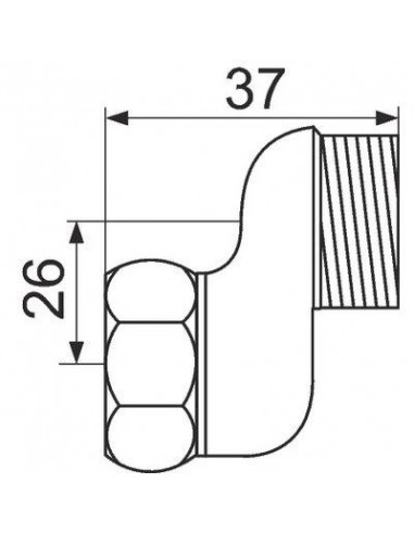 RACCORD EXC 26MM NU F20X27-M15X21 ECM25FM4-CR