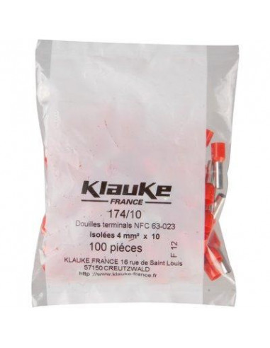 EMBOUTS ORANGES 4X10 /100 KLAUKE 174/10