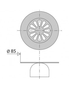 GRILLE CLOCHE PLASTIQUE-INOX 3510000000 2