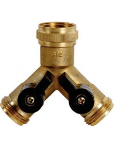 RACCORD Y AVEC 2 ROBINET M20X27 53302