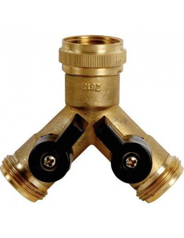 RACCORD Y AVEC 2 ROBINET M20X27 53302