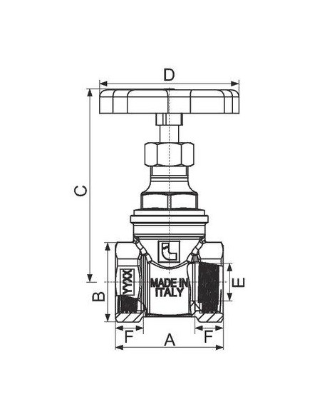 VANNE VOLANT FF 50X60 ITAP 1560200