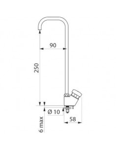 ROBINET FONTAINE EAU RILSAN 4X6 DELABIE 311TR1 2