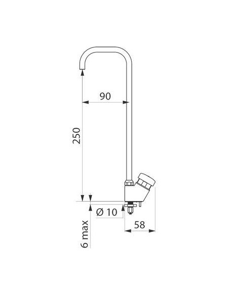 ROBINET FONTAINE EAU CU 12X17 DELABIE 311QU1