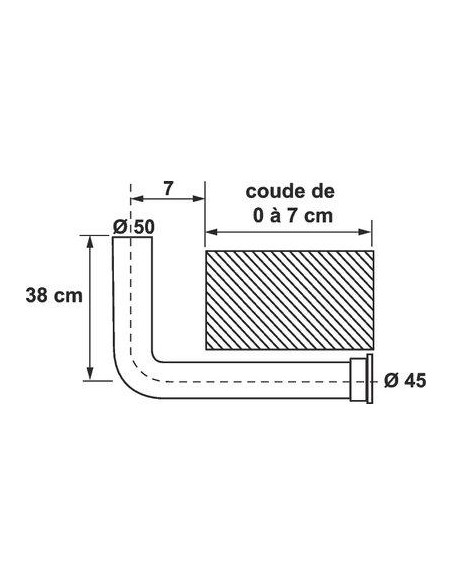 COUDE P/CLOISON 7 CM GEBERIT GEBERIT 814.141.16.1