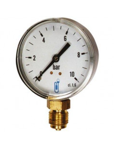 Manomètre sec de 0 A 10 Bars D.80mm DISTRILABO 1164RV14D 2