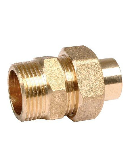 Raccord union droit à souder 3 pièces Laiton Mâle 341GCU M20X27-18 341GC1820