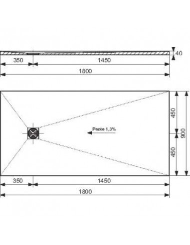 PRIMO RECEVE EXCENTRE 1800*900 WEDI 073735180