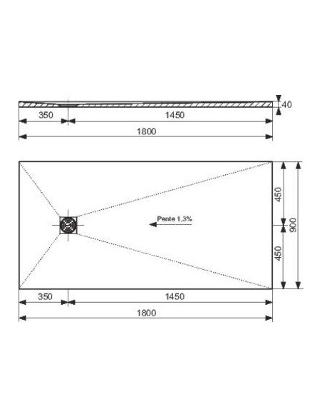 PRIMO RECEVE EXCENTRE 1800*900 WEDI 073735180
