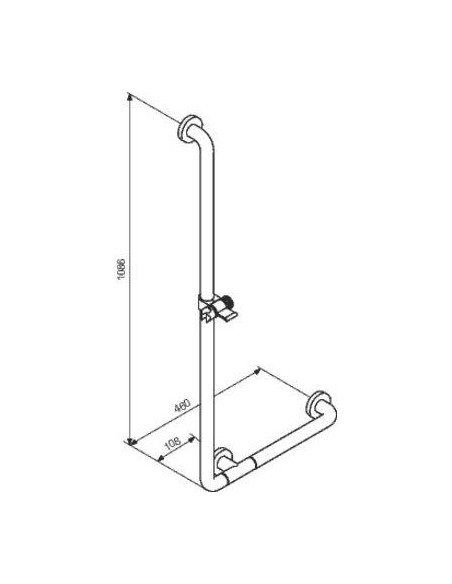 SUPPO AC DOUCHETT 460X1086 BLC NORMBAU 0300652019