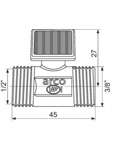 ROB.ARRET MANETTE M3/8"-M1/2" ARCO 02210