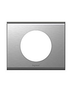 Plaque Céliane Matières 1 poste finition Inox Brossé LEGRAND 069101 2