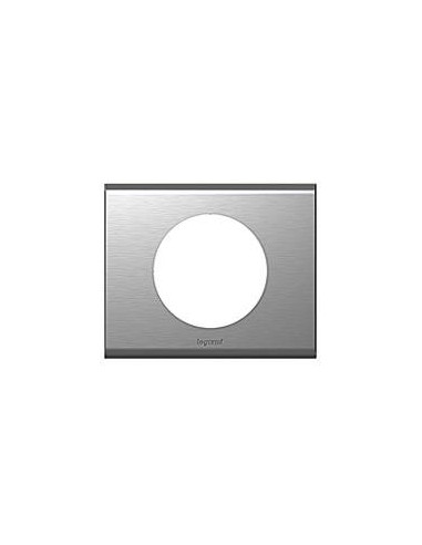 Plaque Céliane Matières 1 poste finition Inox Brossé LEGRAND 069101