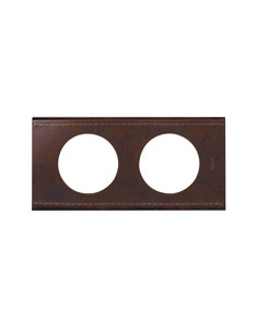 PLAQUE MATIERE 2 POSTES CUIR TEXTURE CELIANE LEGRAND 069402