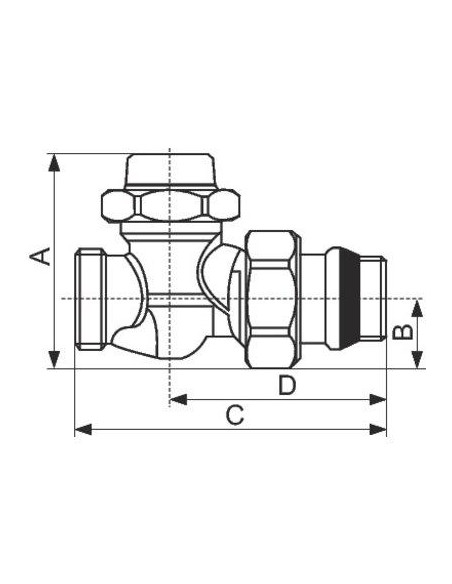 TE DE REGLAGE 1/2"X16 S.ALES GIACOMINI R31X033