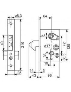 SERR.PORTAIL CROCHET CYL A.64 GUITEL POINT M 4450000 2