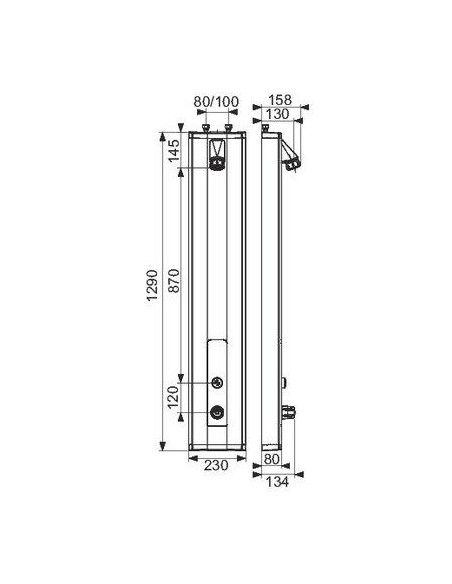 PANNEAU DCHE ROBINET TEMPO+THERMO PRESTO 88800