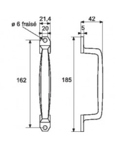 POIGNEE DROITE CHROMEE VACHETTE 3159150097303 2