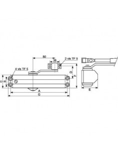 FERME PORT.GR010 + BRAS ARG. 4 GROOM 50411X 2