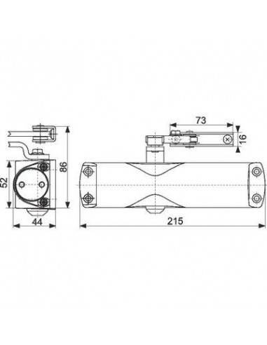 FERME PORTE TS 1000 BLC + BRAS GEZE 101767
