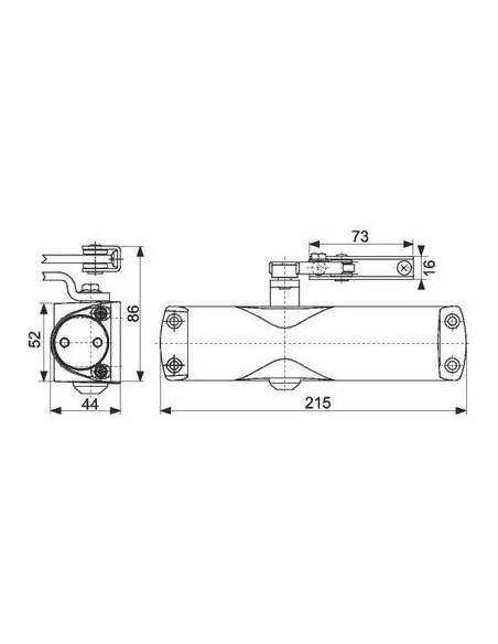FERME PORTE TS 1000 BLC + BRAS GEZE 101767