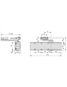 FERME POR.TS 72 S/BRAS BLC.2-4 DORMA 22232111 2