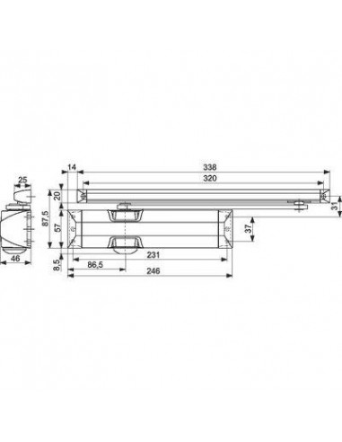 FERME POR.TS 90 B/GLISS.NR 3/4 DORMA 10200419