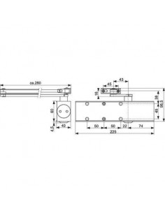 FERME POR.TS 73VS/BRAS ARG.2-4 DORMA 37010101 2
