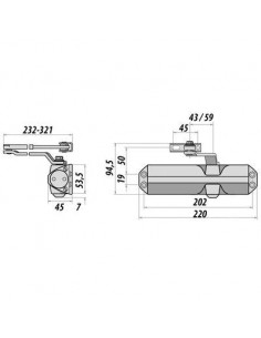 FERME PORTE TS 68F A/BRAS ARG DORMA 66470101 2