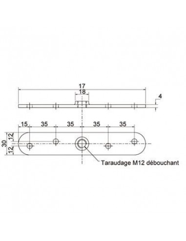 PLATINE DE FIXATION 150KG MANTION 0056