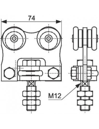 ROULETTE DBLE NU A BOUL.ROB120 ROBINET 124.260