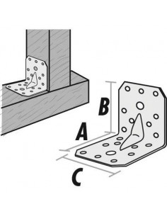 EQUERRE RENFOR 75X80X50 GAH ALBERTS 334659 2
