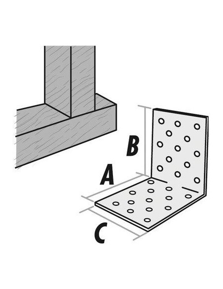 EQUERRE PERFOR.40X40X40 GAH ALBERTS 330200