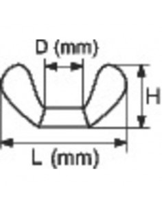 ECROU OREILLE AC.ZG. 5 / 200 3155 2