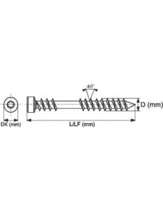 VIS CAILLEB. TX A2 5X60 / 100 SPAX 0537000500603 2